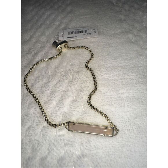 Kendra Scott Stan Adjustable Bracelet Gold with Rose Quartz Stone - Picture 2 of 6